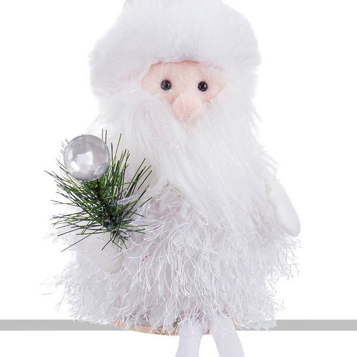 BigBuy Home Décorations de Noël Blanc Père Noël 14 x 13 x 43 cm BigBuy Home Décorations de Noël Blanc Père Noël 14 x 13 x 43 cm