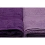Ensemble de 4 serviettes de bain en coton 100 % - 70 x 140 cm - Violet