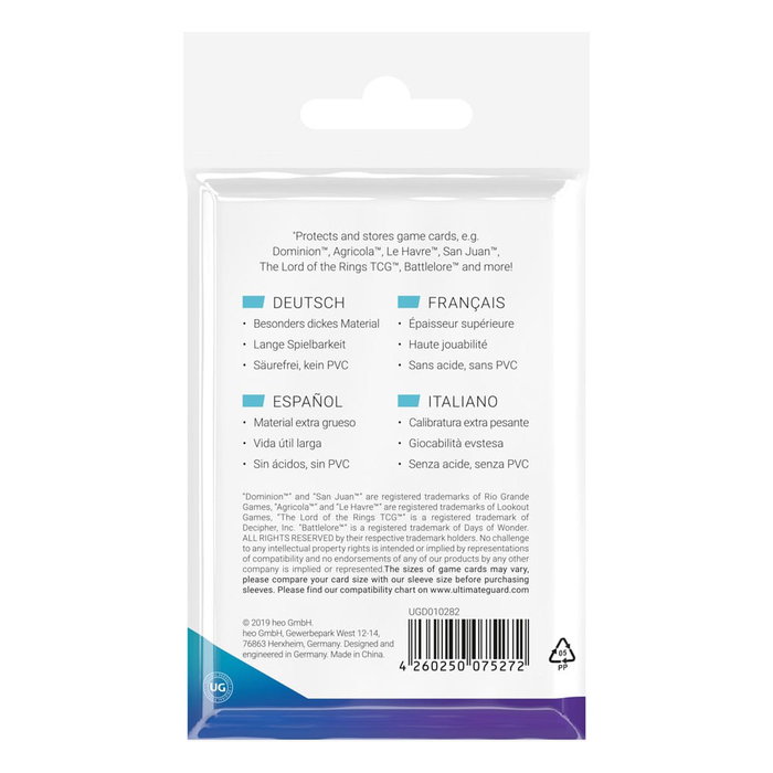 Ultimate Guard Board Game Sleeves (50) - Standard European