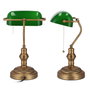 Daphne Lampe de table vintage « Banker » Noir