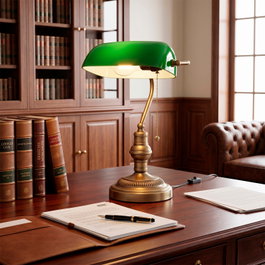 Daphne Lampe de table vintage « Banker » Noir