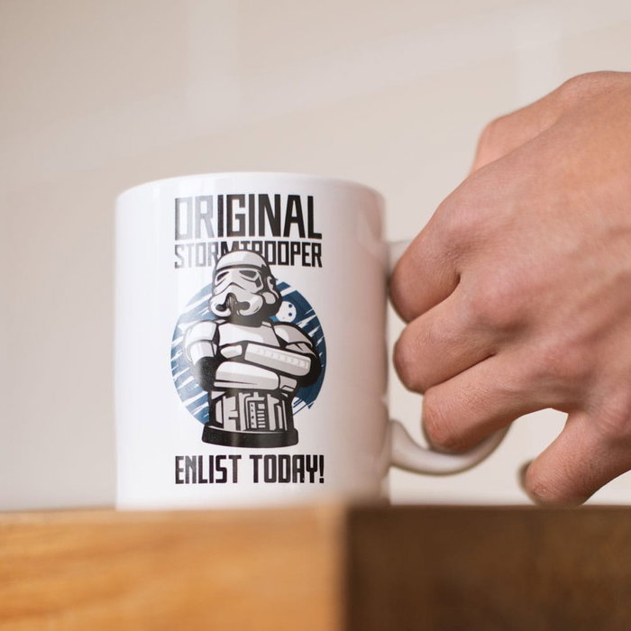 Thumbs Up Mug Original Stormtrooper Enlist Today Blanc