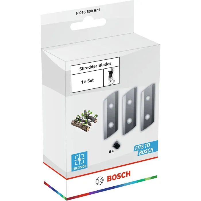 Bosch - Lames de rechange pour broyeur de végétaux UniversalShredder 2x18V - Set robuste pour maintien de l'efficacité