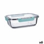 Quid Récipient Hermétique Verre Purity 150 cL 23x17,5x7,6 cm (6 Unités)