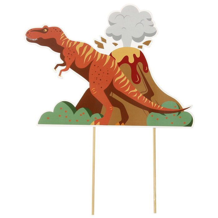 Party Time Set de 2 Décorations de Dinosaure pour Gâteaux Party Time Set de 2 Décorations de Dinosaure pour Gâteaux