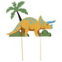 Party Time Set de 2 Décorations de Dinosaure pour Gâteaux
