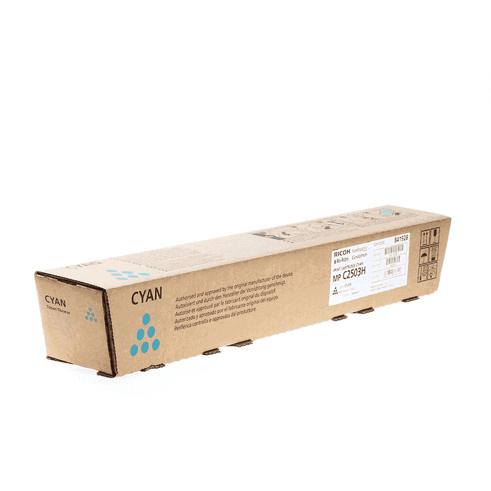 Ricoh 841928 Toner Cyan XL pour copieur multifonction MP C2503 et séries compatibles - Cartouche d'encre Ricoh 841928 Toner Cyan XL pour copieur multifonction MP C2503 et séries compatibles - Cartouche d'encre