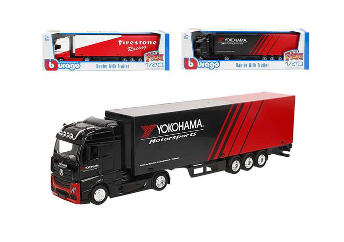 Burago Camion Mercedes Actros Street Fire avec remorque 1:43