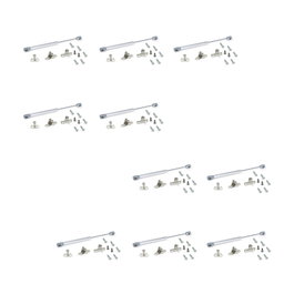 Emuca Lot de 10 pistons de porte Relevable H, 8kg, course 100mm, avec loquets