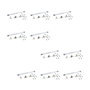 Emuca Lot de 10 pistons de porte Relevable H, 8kg, course 100mm, avec loquets
