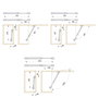 Emuca Lot de 10 pistons de porte Relevable H, 8kg, course 100mm, avec loquets