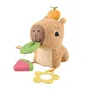 Fisher-Price HYR54 - Mon Capybara Câlins, Peluche Anneau de Dentition et Hochet Sensoriel pour Bébé dès 3 mois