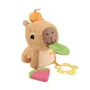 Fisher-Price HYR54 - Mon Capybara Câlins, Peluche Anneau de Dentition et Hochet Sensoriel pour Bébé dès 3 mois