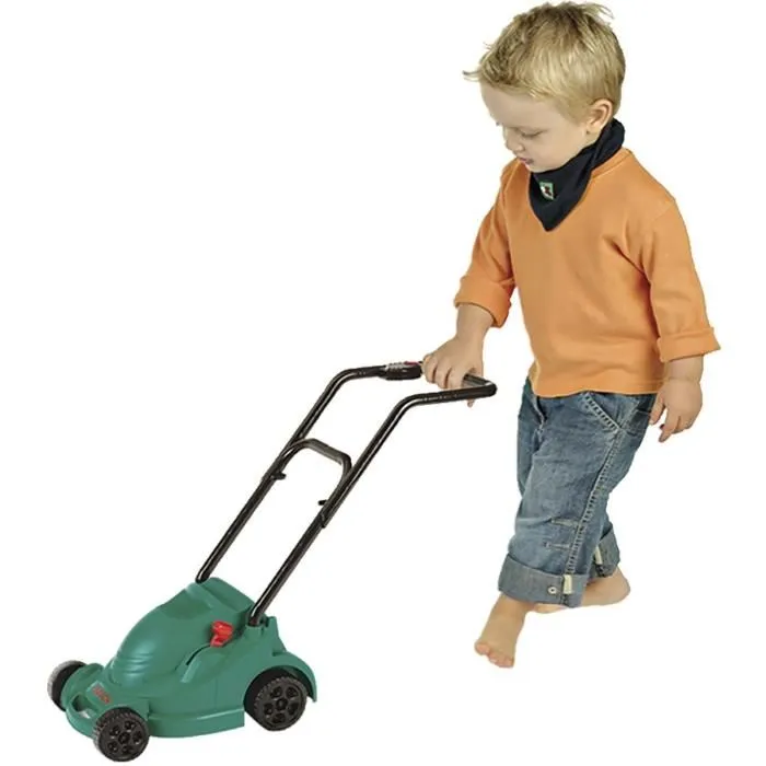 Klein - Tondeuse à gazon jouet enfant Bosch Rotak, tondeuse jouet avec bruitage mécanique, jeu d'imitation jardinage