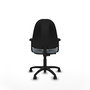 PIQUERAS Y CRESPO Chaise de bureau Algarra, tissu gris, accoudoirs 2D