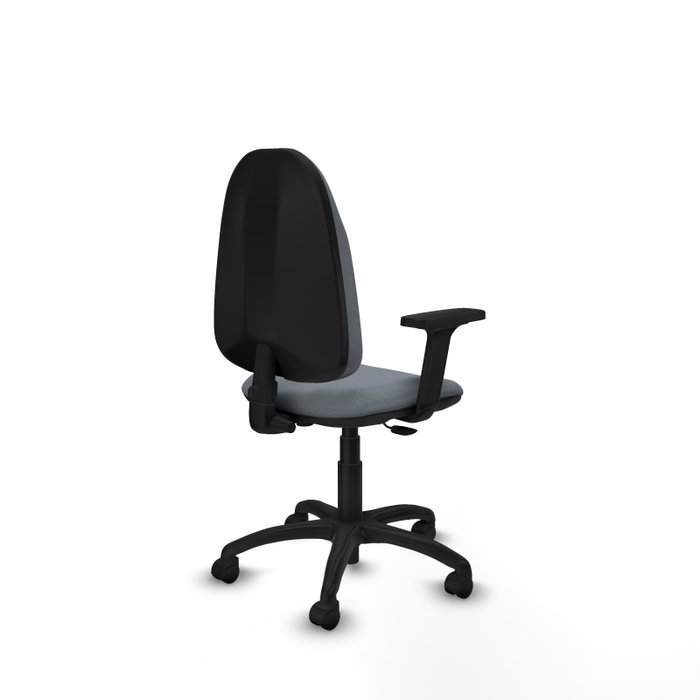PIQUERAS Y CRESPO Chaise de bureau Algarra, tissu gris, accoudoirs 2D
