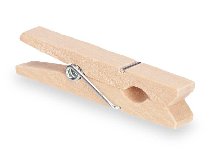PINCELLO Set de 24 pinces en bois naturel
