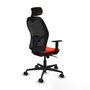 Piqueras y Crespo Chaise de Bureau Jorquera Orange Foncé et Noir