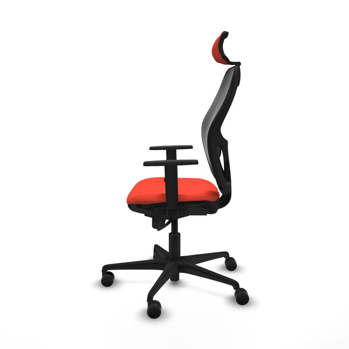 Piqueras y Crespo Chaise de Bureau Jorquera Orange Foncé et Noir