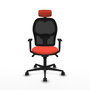 Piqueras y Crespo Chaise de Bureau Jorquera Orange Foncé et Noir