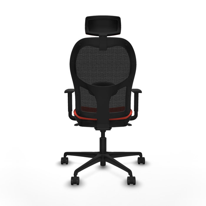 Piqueras y Crespo Chaise de Bureau Jorquera Orange Foncé et Noir