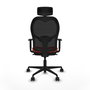 Piqueras y Crespo Chaise de Bureau Jorquera Orange Foncé et Noir