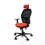 Piqueras y Crespo Chaise de Bureau Jorquera Orange Foncé et Noir