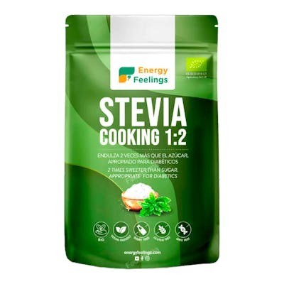 ENERGY FEELINGS Estevia Cooking Doypack 1:2 - Édulcorant naturel à base de stévia et érythritol, 200 g, format doypack ENERGY FEELINGS Estevia Cooking Doypack 1:2 - Édulcorant naturel à base de stévia et érythritol, 200 g, format doypack