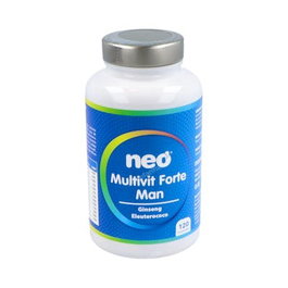 Neo Multivit Forte Man Ginseng Eleuterococo 120 comprimés Complément Alimentaire Homme Vitamines Minéraux