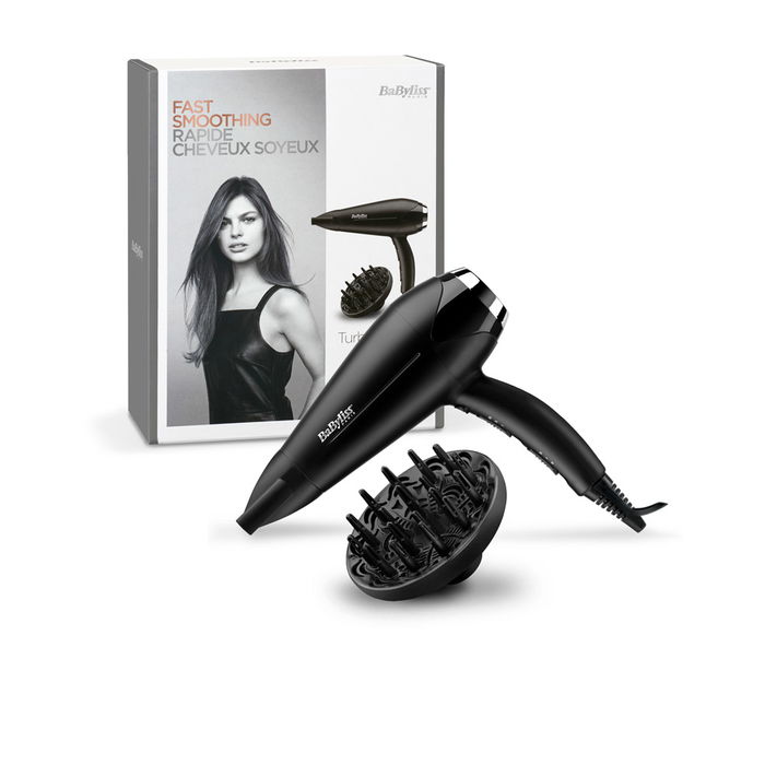 Babyliss Sèche-cheveux D572DE Turbo Smooth 2200W Ionic Professionnel avec Diffuseur et Concentreur Babyliss Sèche-cheveux D572DE Turbo Smooth 2200W Ionic Professionnel avec Diffuseur et Concentreur