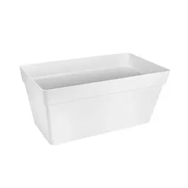 Elho Bac à plantes avec réservoir d'eau et roues Loft Urban pour terrasse - Plastique blanc - 51 L - 70 * 35 * 51 cm (L*l*H)