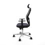 Piqueras y Crespo Chaise de Bureau Jorquera avec Appui-tête Gris foncé