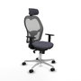 Piqueras y Crespo Chaise de Bureau Jorquera avec Appui-tête Gris foncé