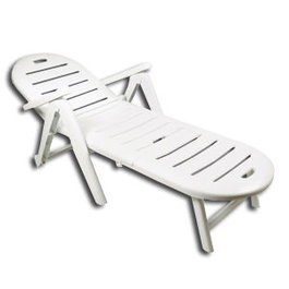Playa Tumbona Caiman Blanche sans coussin