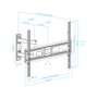 Tooq Support Mural pour Écrans 37-70 Pouces, VESA jusqu'à 600x400, Inclinable et Orientable, Noir