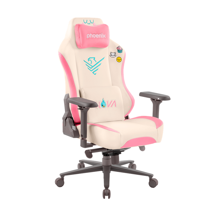 Phoenix technologies Silla Gaming Phoenix Nova Cream Edition, Fauteuil de jeu ergonomique en crème, confort premium Phoenix technologies Silla Gaming Phoenix Nova Cream Edition, Fauteuil de jeu ergonomique en crème, confort premium