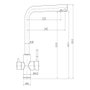 Verhal Grifo Monomando de Cocina Caño Alto Osmosis Inox Cepillado 3 Vías