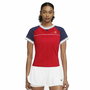 T-shirt à manches courtes femme Nike Tennis Bleu Rouge