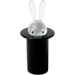 Alessi Magic Bunny Porte-cure-dents en résine noir