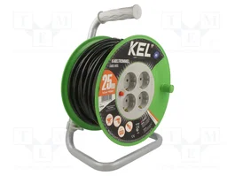 KEL Rallonge réseau H05VV-F 3G1,5mm2 25m 4 prises