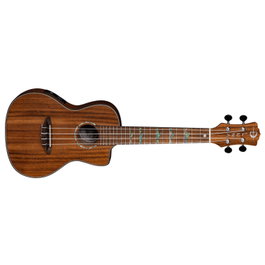 LUNA Uke High Tide Koa Concert Ukelele avec Préampli, Corps en Koa, Touche en Noyer, Finition Satinée