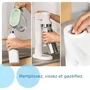 Brita SodaTRIO - Machine à soda élégante blanche, 1 bouteille 1L et 1 cylindre de CO2 inclus, design ultra fin