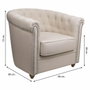 Fauteuil Alexandra House Living Beige 80 x 72 x 80 cm Rembourrage