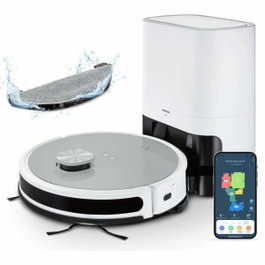 Medion MEDION X21 SW - Robot Aspirateur Laveur avec Station de Vidange, 3000 Pa