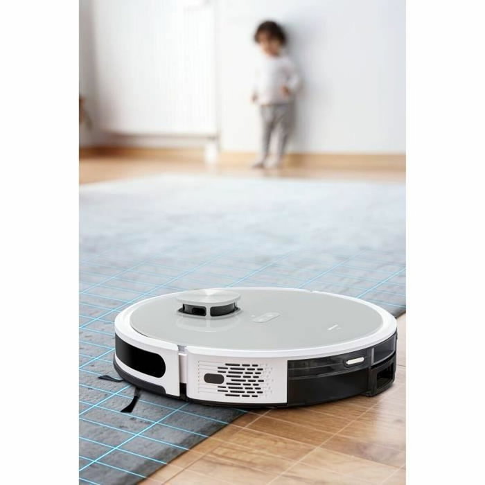 Medion MEDION X21 SW - Robot Aspirateur Laveur avec Station de Vidange, 3000 Pa