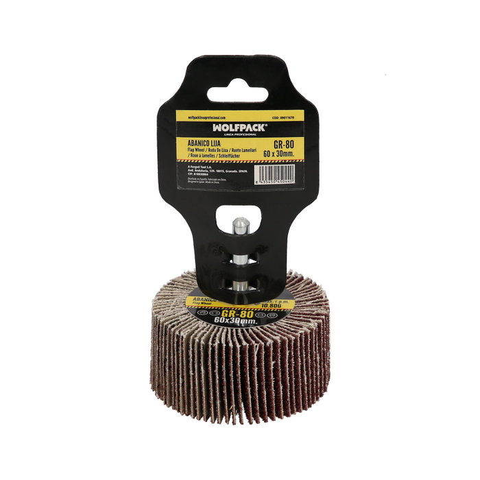 WOLFPACK LINEA PROFESIONAL Abanico de lija Grain 80 60x30mm