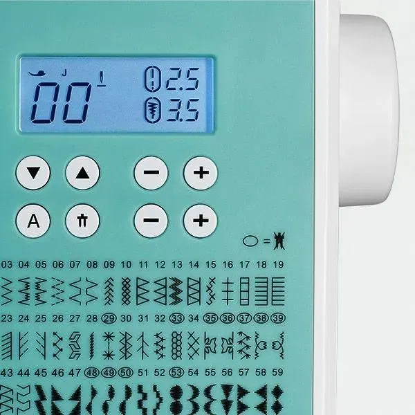 Medion SD 36 - Machine à coudre numérique 38W, 270 points de couture, 700 tr/min, éclairage LED, couleur turquoise