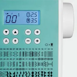 Medion SD 36 - Machine à coudre numérique 38W, 270 points de couture, 700 tr/min, éclairage LED, couleur turquoise