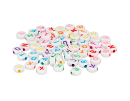 Innspiro 1200 Perles Rondes en Plastique avec Lettres Assorties 7mm