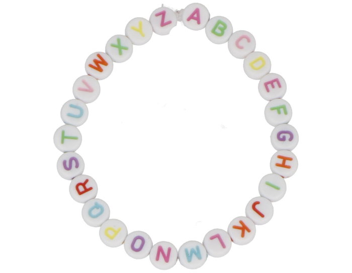 Innspiro 1200 Perles Rondes en Plastique avec Lettres Assorties 7mm